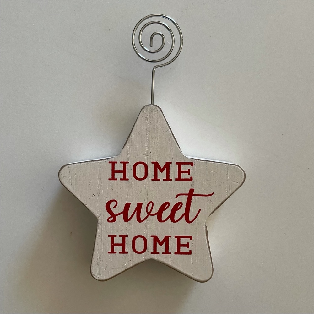 Wooden star picture holder for table top